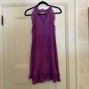 Rebecca Taylor purple silk dress
